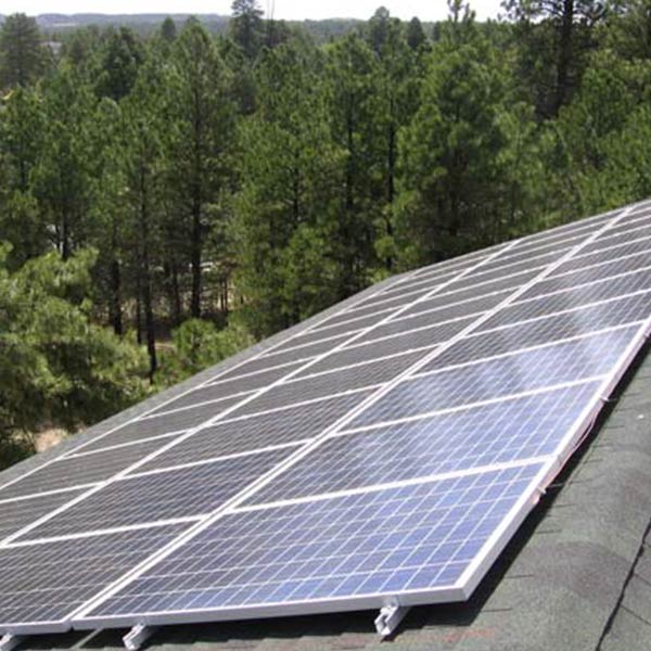 solar electric panels installed on house in flagstaff